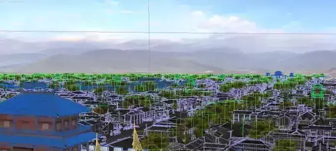 City scenes of Han Dynasty in China 3D model
