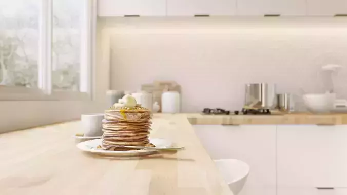 Minimalist Kitchen Scene