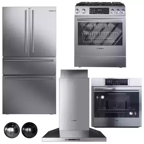 Bosch 800 Series Kitchen Appliances Low-poly 3D model