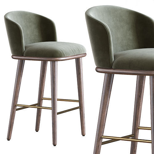 Aarven Bar Stool 3D model 6