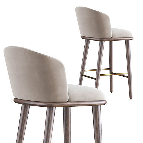 Aarven Bar Stool 3D model 4