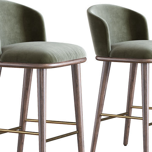 Aarven Bar Stool 3D model 7