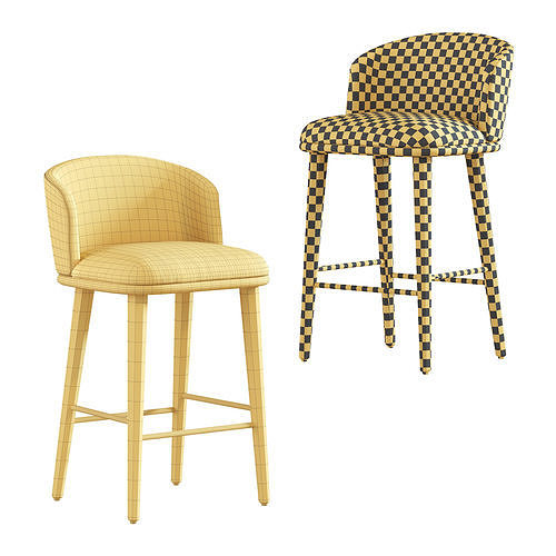 Aarven Bar Stool 3D model 5