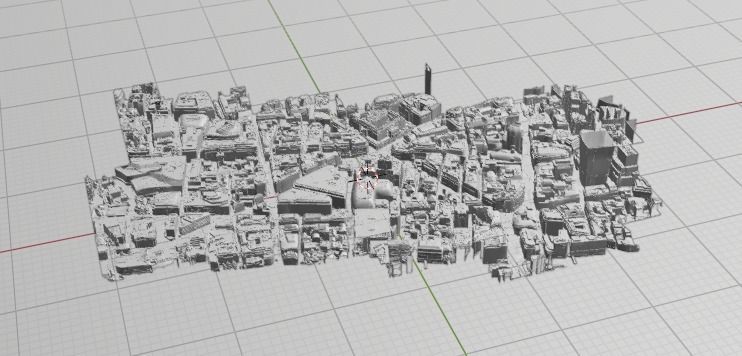 Downtown Low-poly 3D model city of london Low-poly 3D model_6