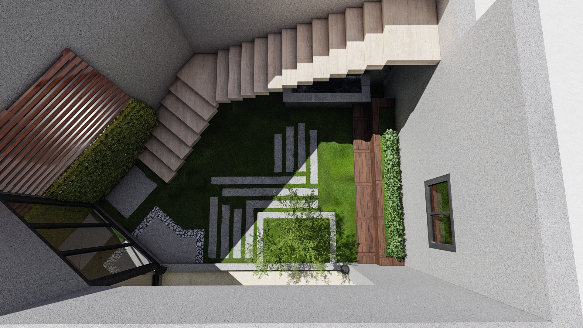 Small garden inside house sketchup model 3D model_7
