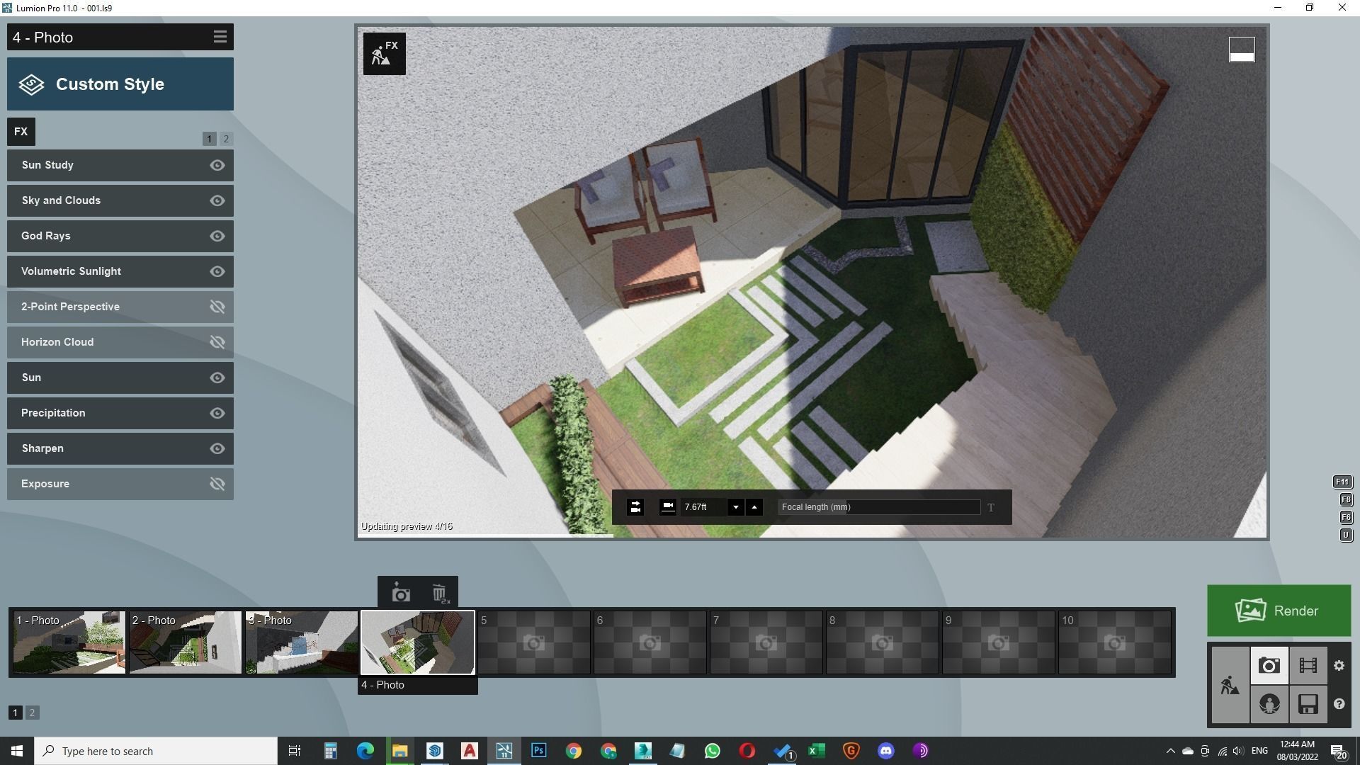 Small garden inside house sketchup model 3D model_21