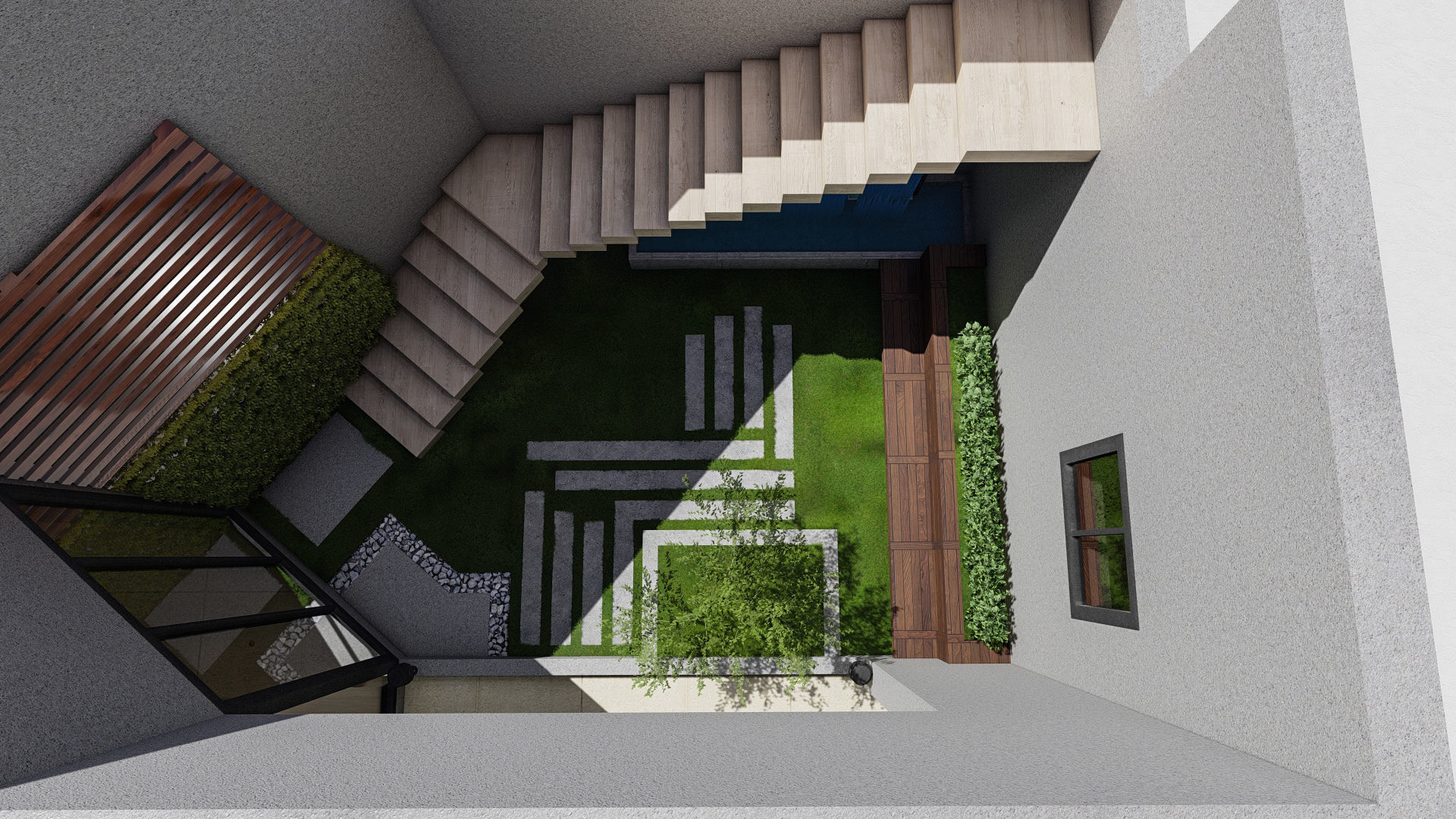 Small garden inside house sketchup model 3D model_5