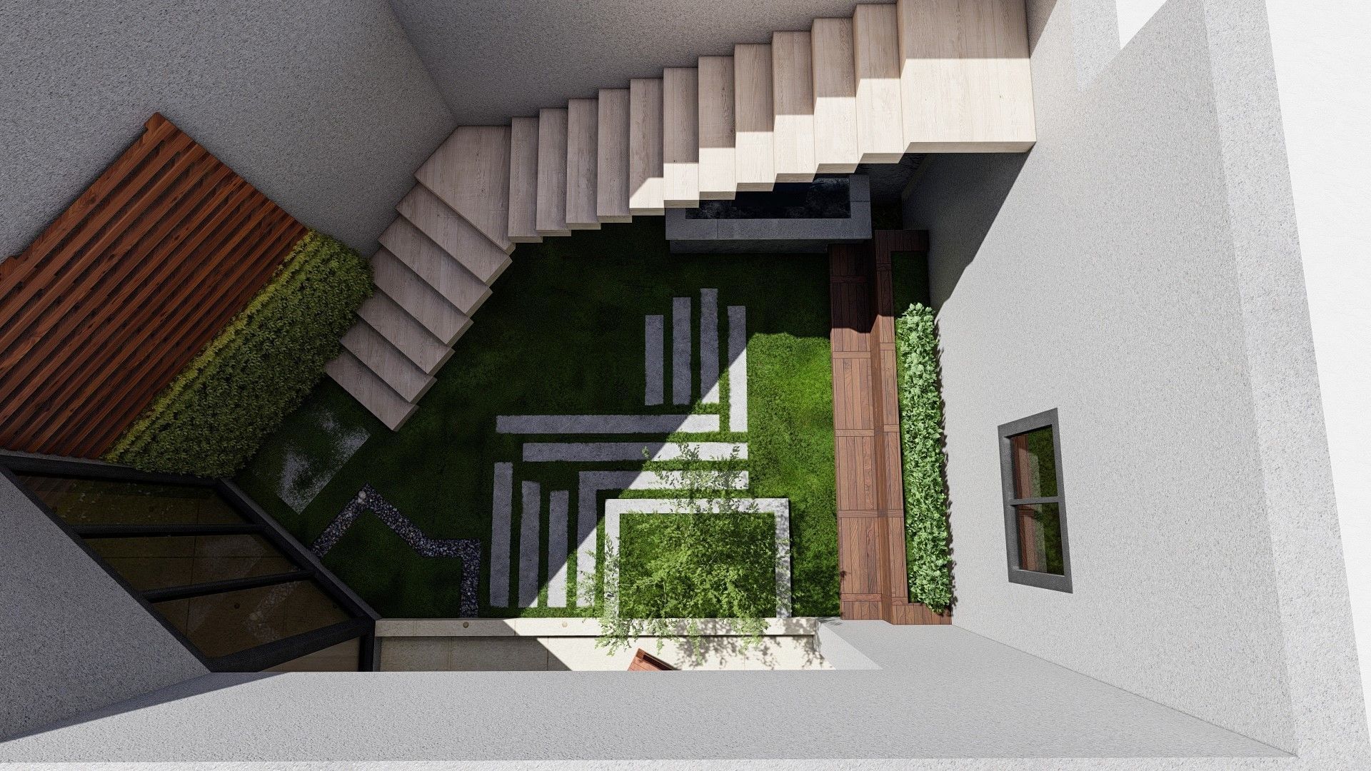 Small garden inside house sketchup model 3D model_18