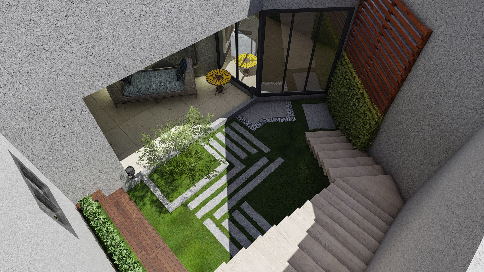 Small garden inside house sketchup model 3D model_12