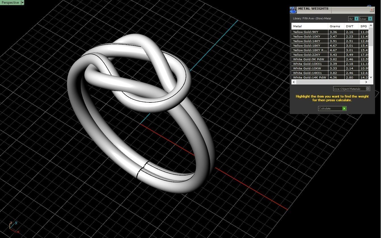 Knot Ring 3dmodel 3D print model 216 3D print model_6