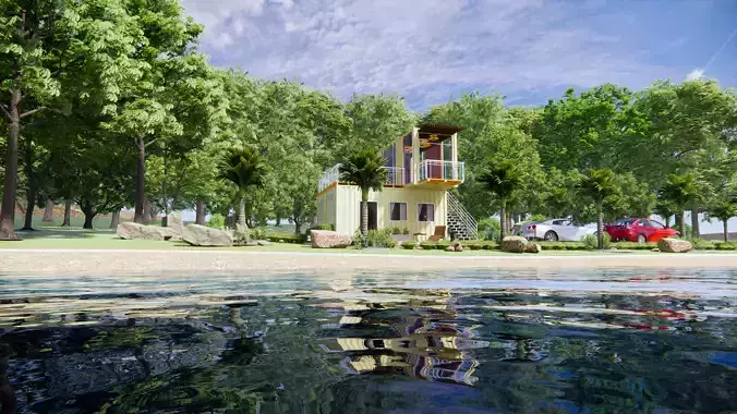 Shipping Container Home 3D model