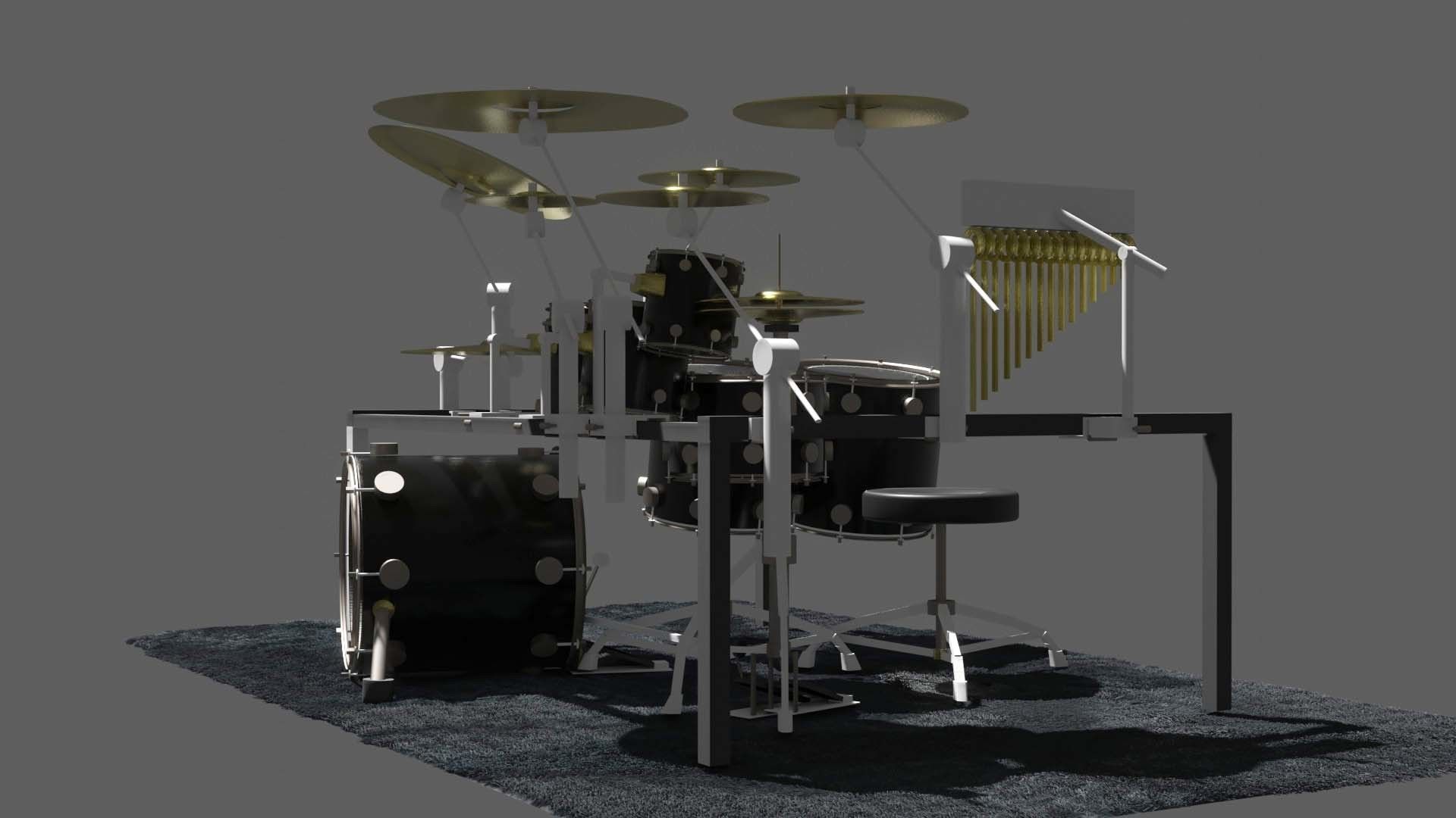DRUMSET GRAY 3D model_6