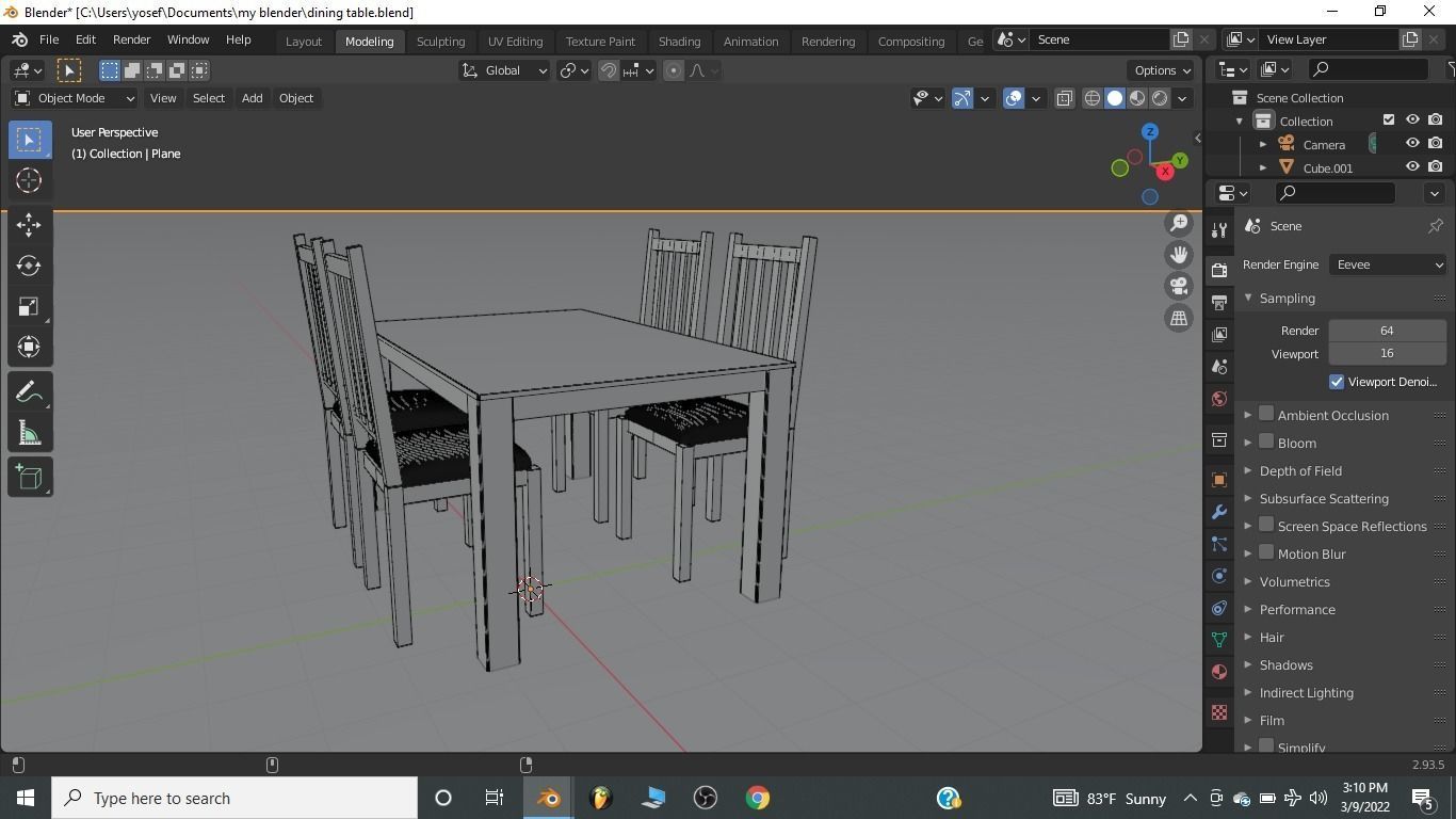 dining table 3D model_2