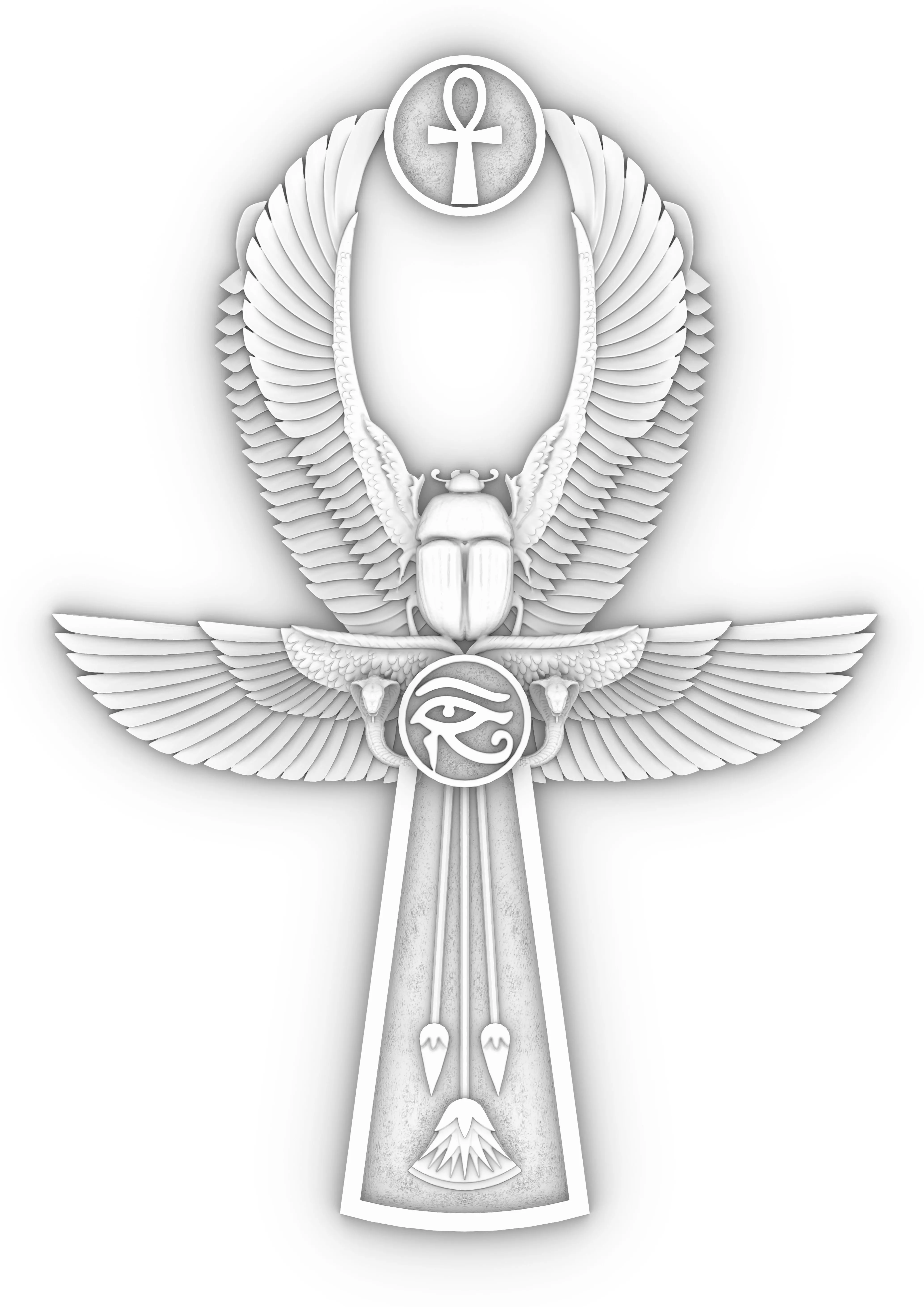 ANKH SCARAB WING 3D print model_0