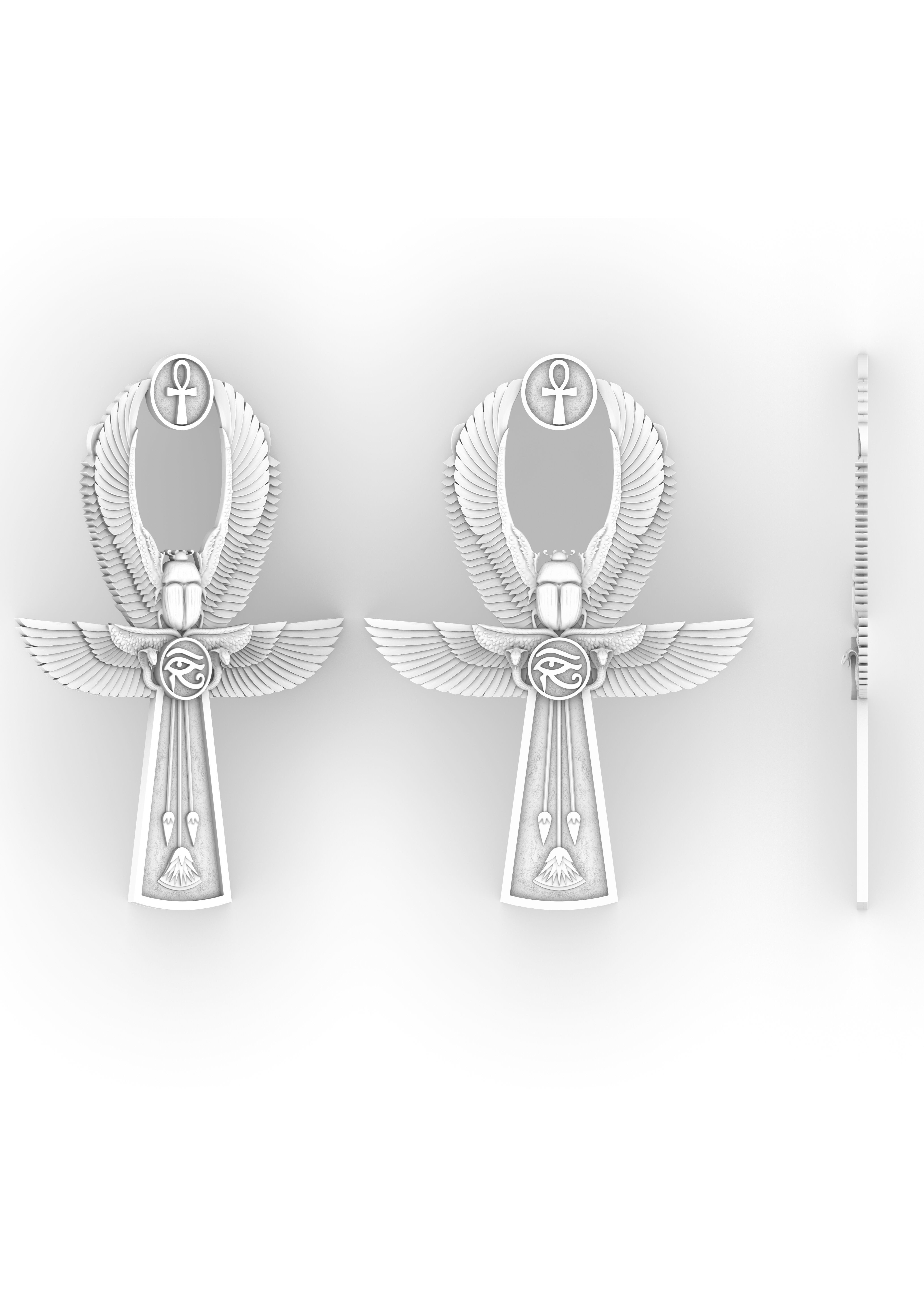 ANKH SCARAB WING 3D print model_2