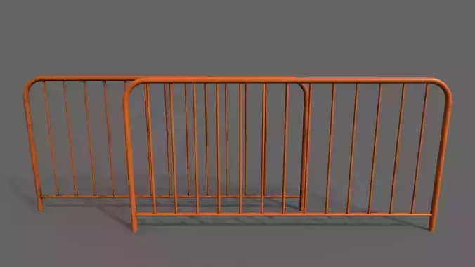 PBR Pedestrian Guard Rail Orange V1