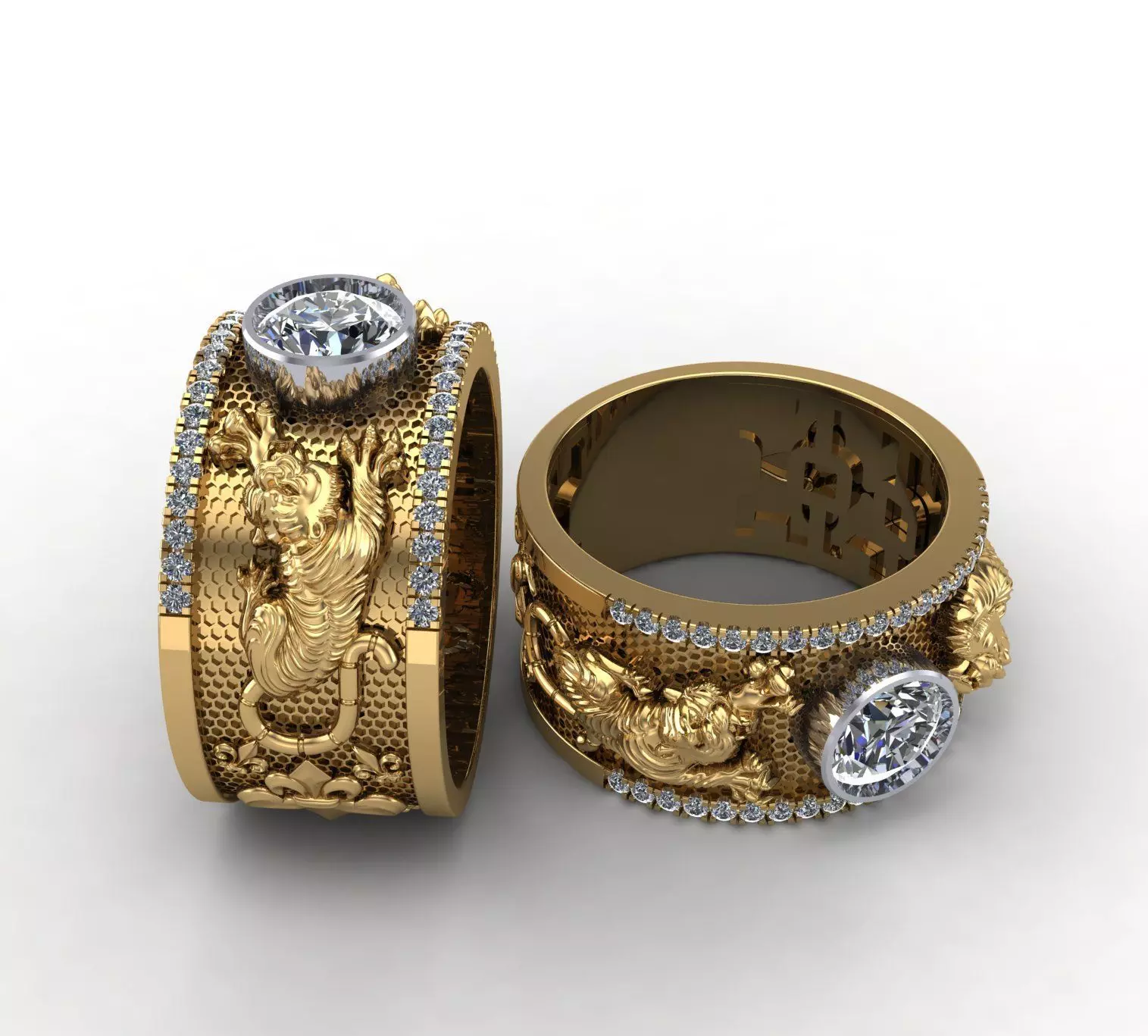 Tiger ring 3D print model