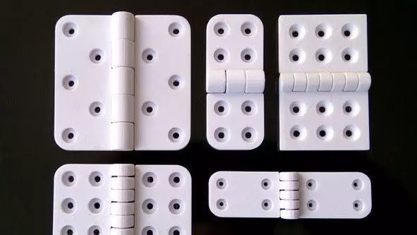 Hinges plastic with holes 3D print model_0