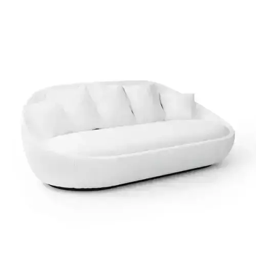 White Couch With Pillows