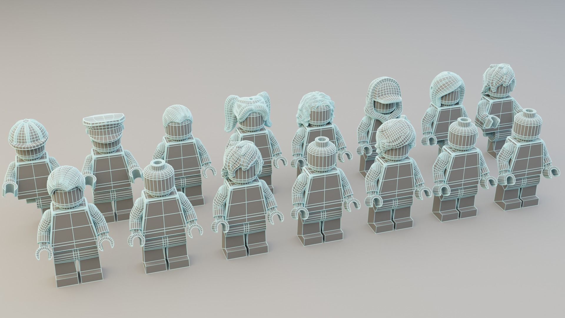 Lego Zombie pack 3D model_14