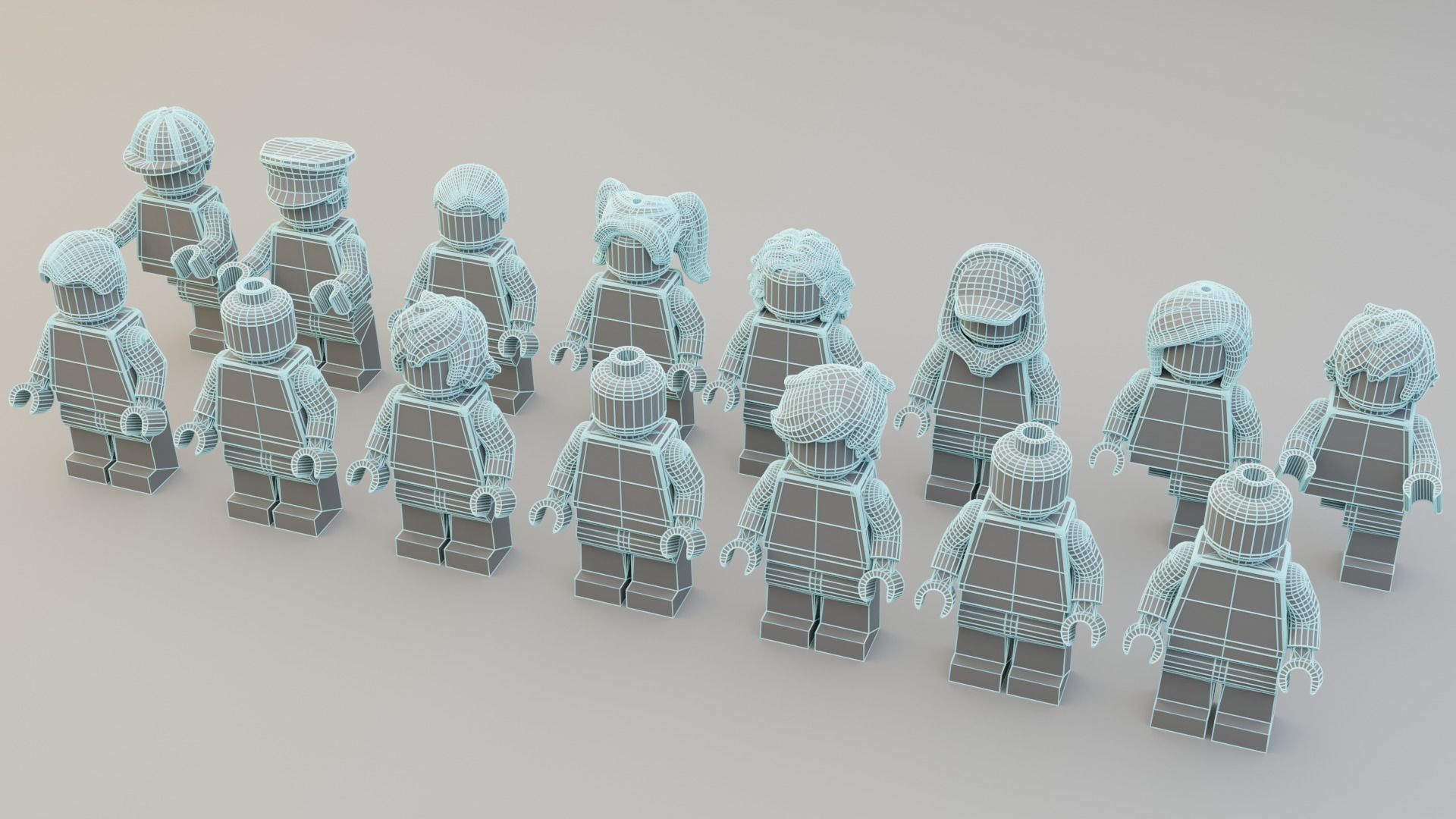 Lego Zombie pack 3D model_15