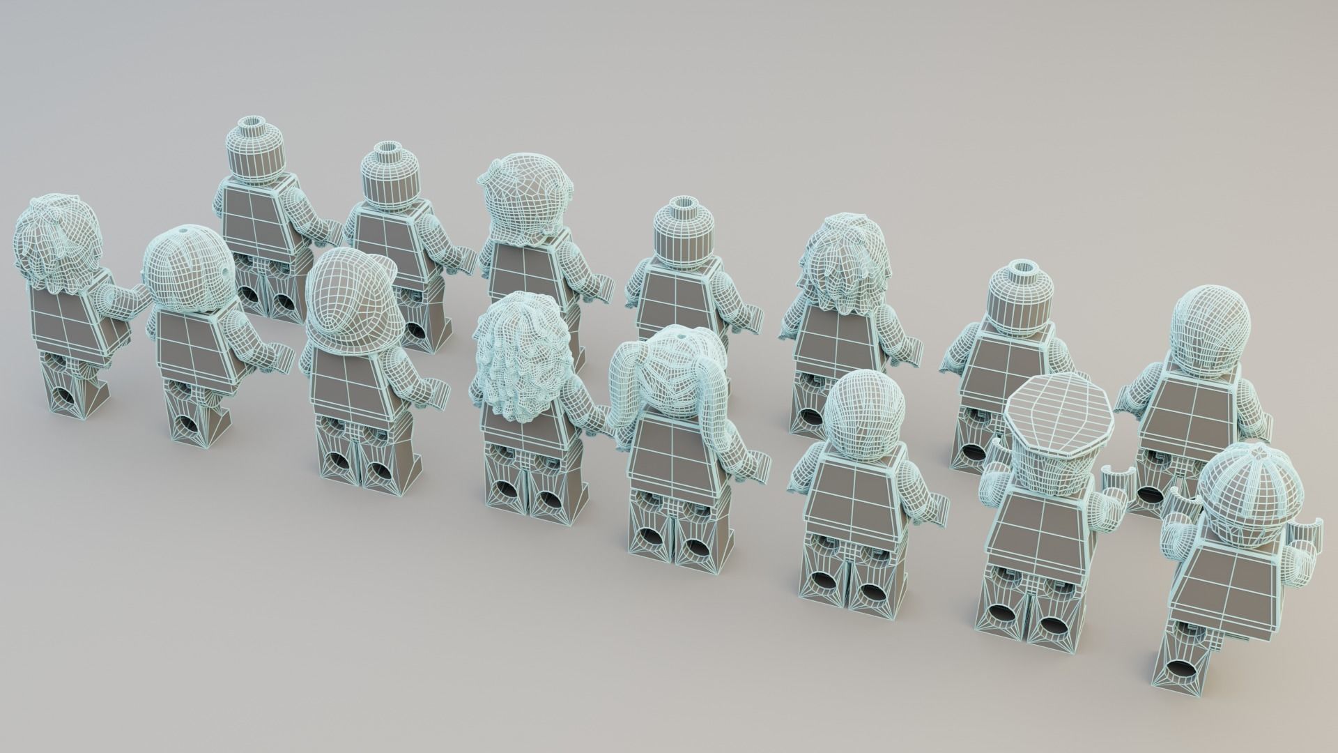 Lego Zombie pack 3D model_16