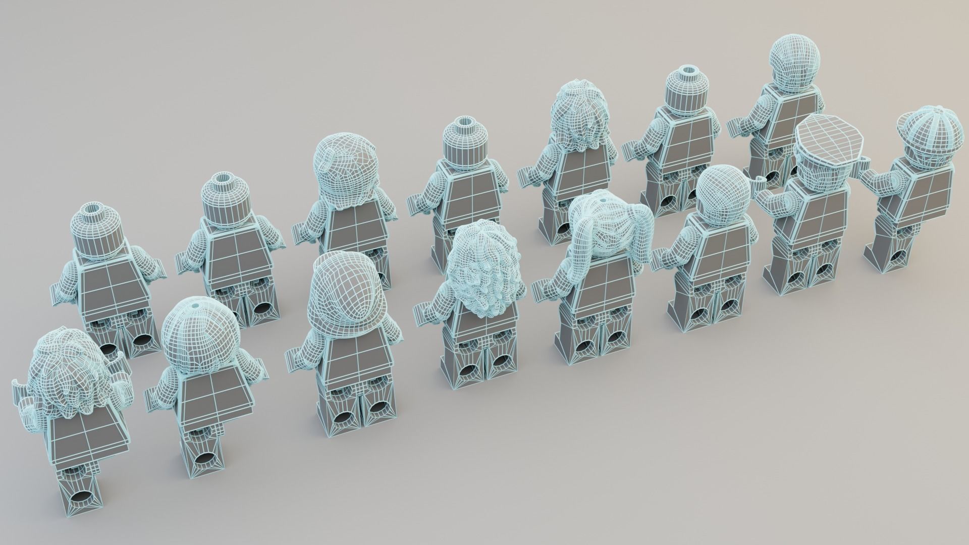 Lego Zombie pack 3D model_17