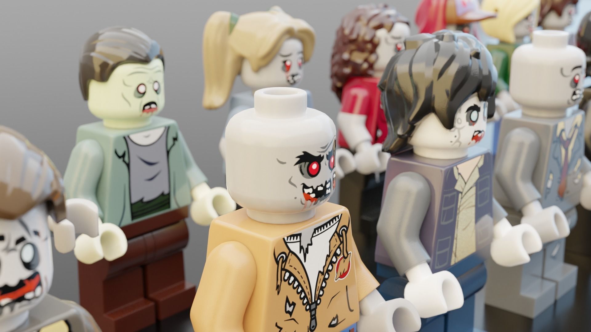 Lego Zombie pack 3D model_10