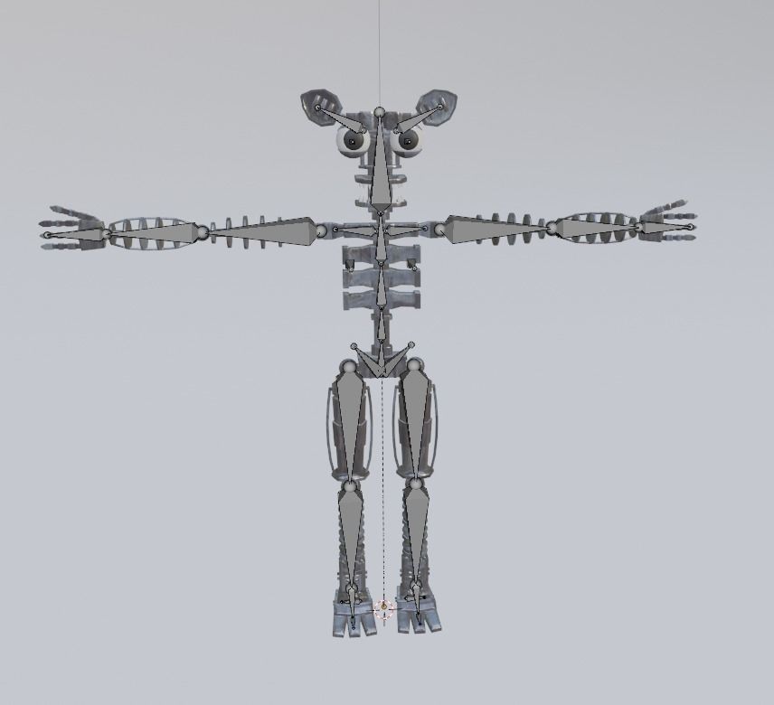 Endoskeleton 02 3D model from FNaF 2 Low-poly 3D model_4