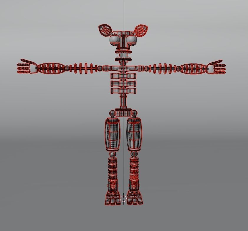 Endoskeleton 02 3D model from FNaF 2 Low-poly 3D model_6