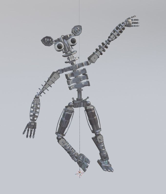 Endoskeleton 02 3D model from FNaF 2 Low-poly 3D model_5