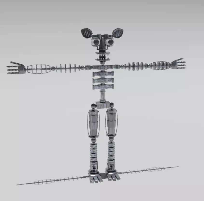 Endoskeleton 02 3D model from FNaF 2 Low-poly 3D model_0