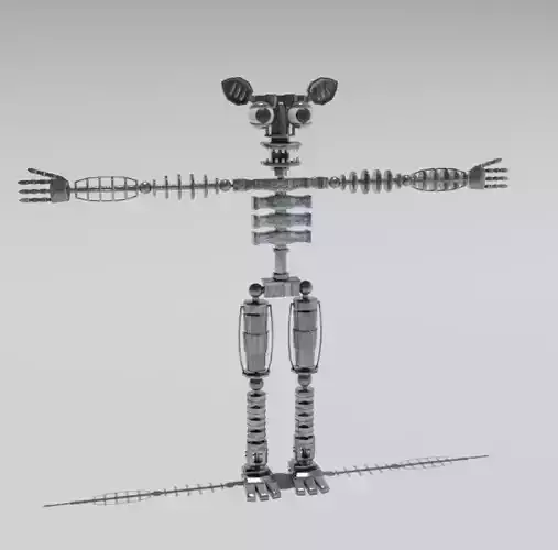 Endoskeleton 02 3D model from FNaF 2 Low-poly 3D model