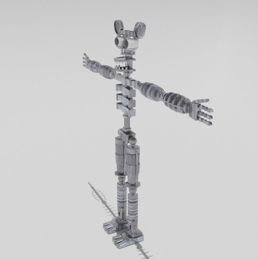 Endoskeleton 02 3D model from FNaF 2 Low-poly 3D model_2