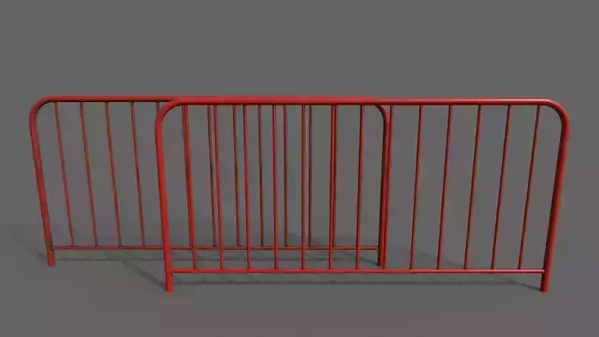 PBR Pedestrian Guard Rail Red V1