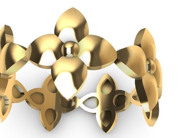 10 flower ring stl verified  3D print model_9