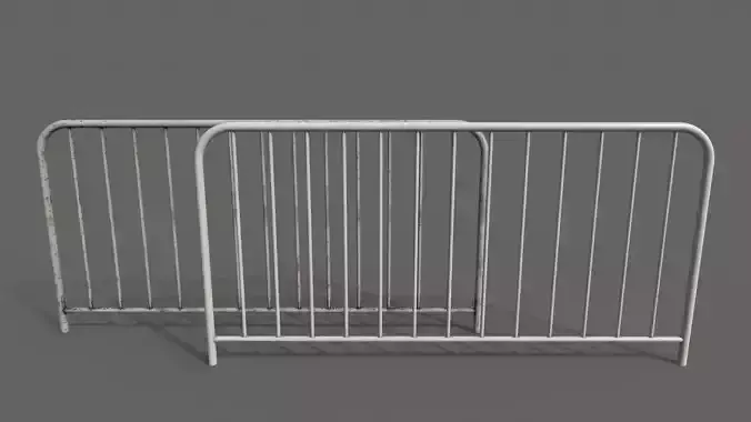 PBR Pedestrian Guard Rail White V1