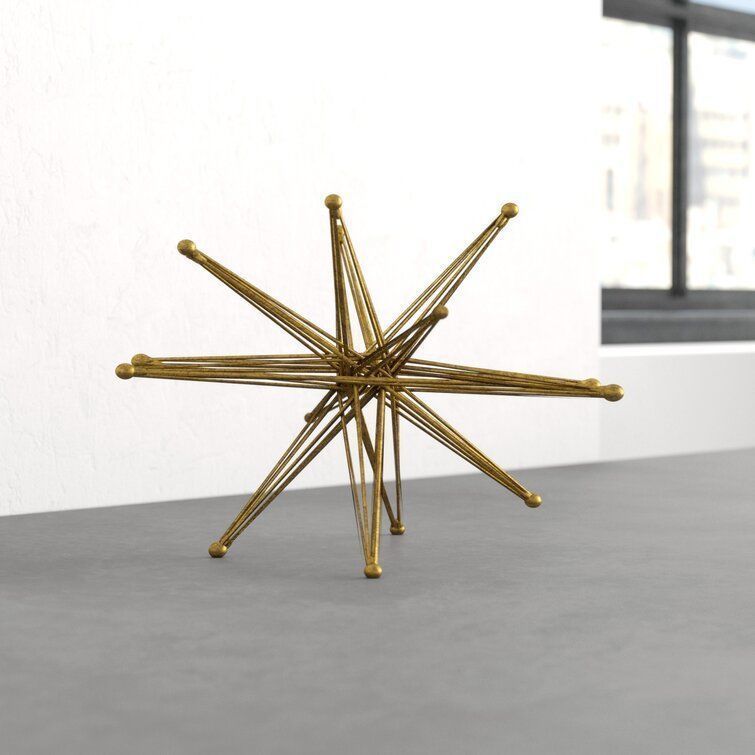 Wire Exploding Star Sculpture 3D model_12
