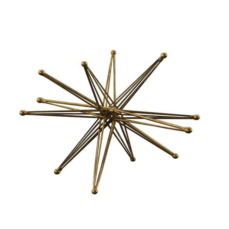 Wire Exploding Star Sculpture 3D model_3