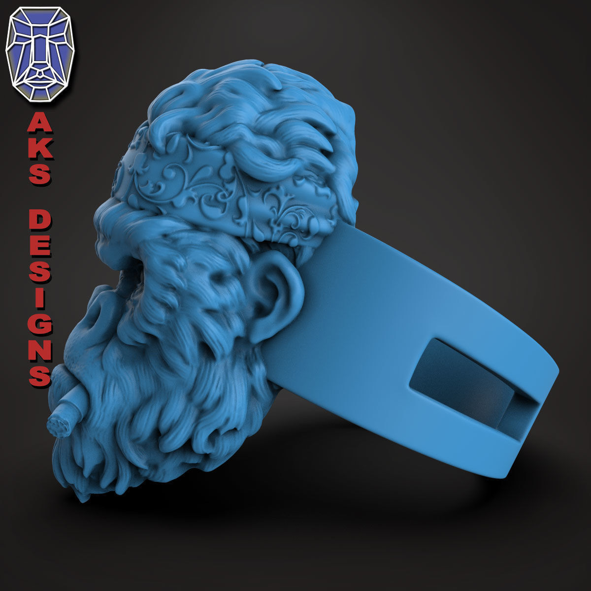 animal Ring jewelry Gangster gorilla version 1 3D print model_13