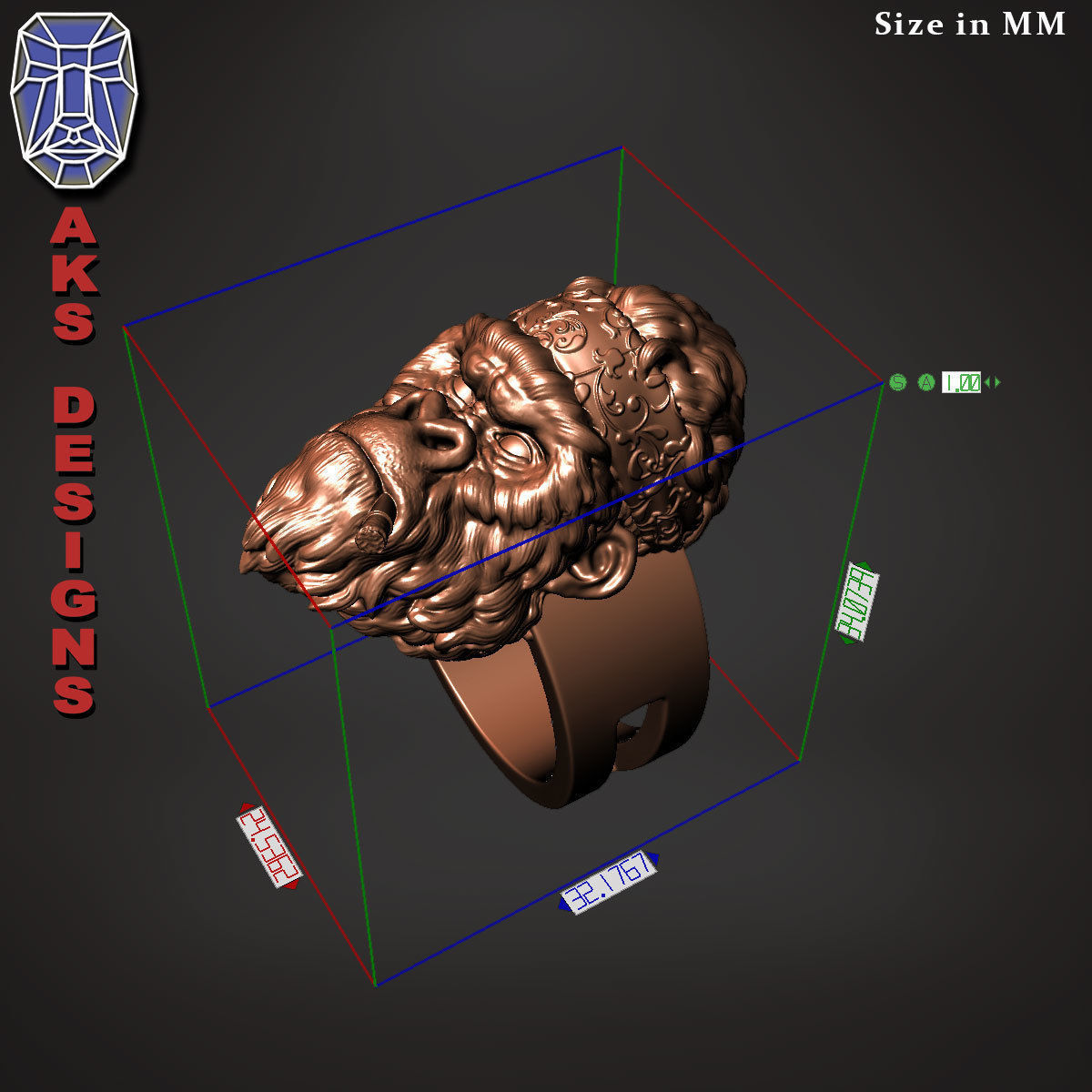 animal Ring jewelry Gangster gorilla version 1 3D print model_18