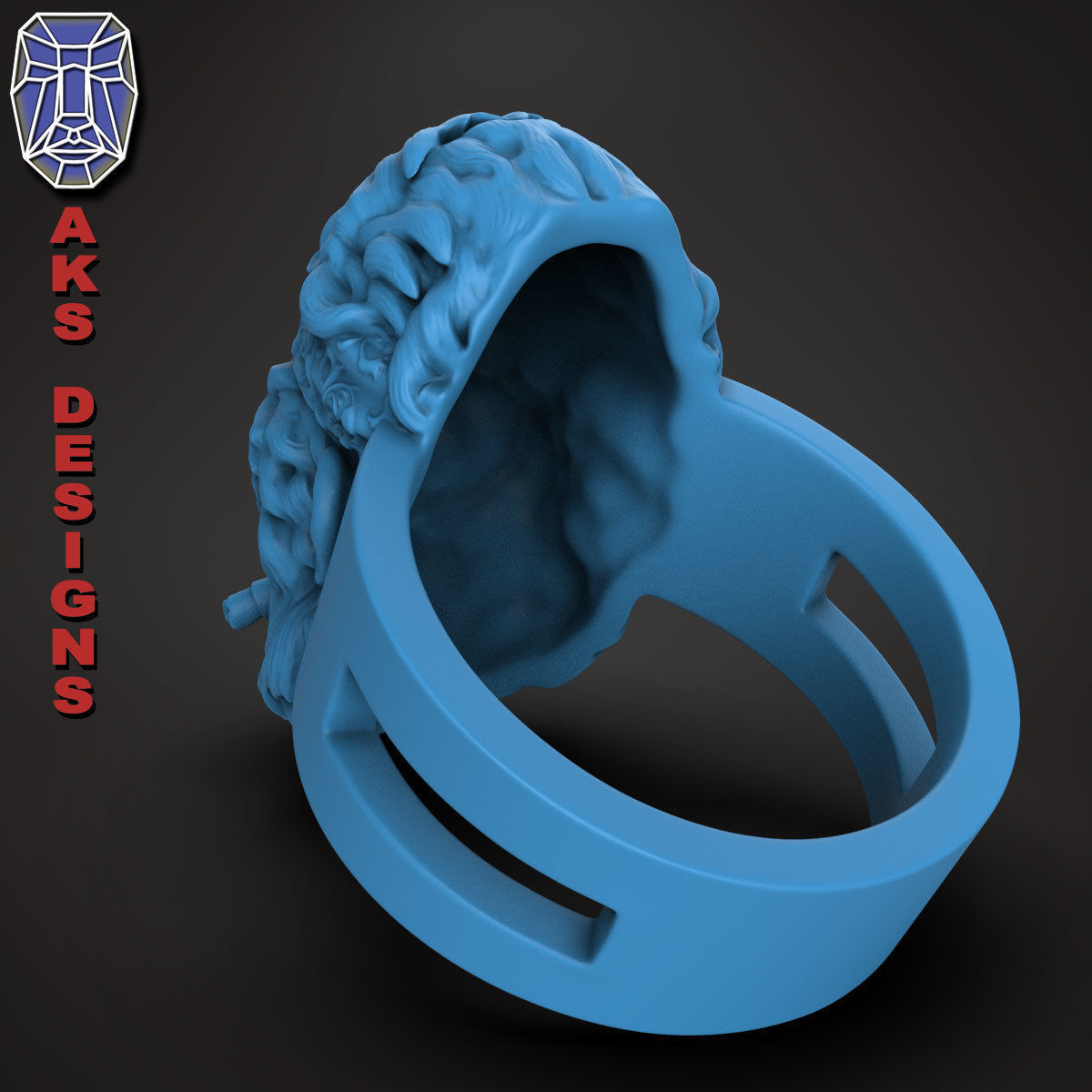animal Ring jewelry Gangster gorilla version 1 3D print model_14