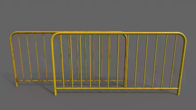 PBR Pedestrian Guard Rail Yellow V1