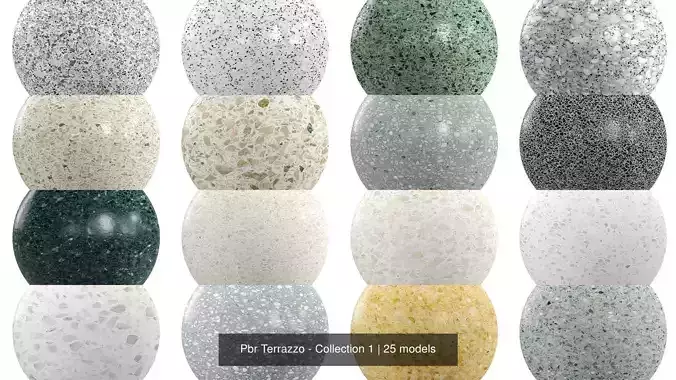 25 Pbr Terrazzo - Collection 1 Texture