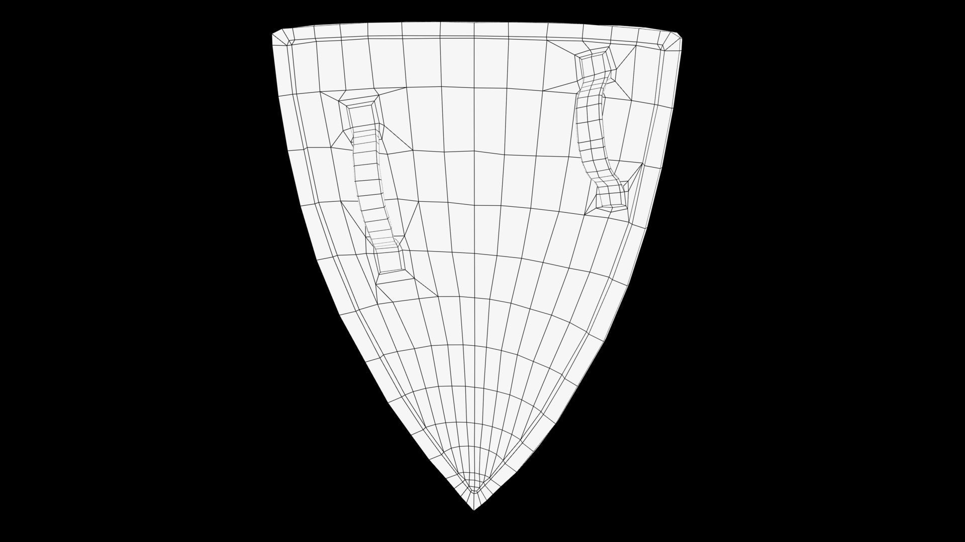 Shield surfboard Low-poly 3D model_7