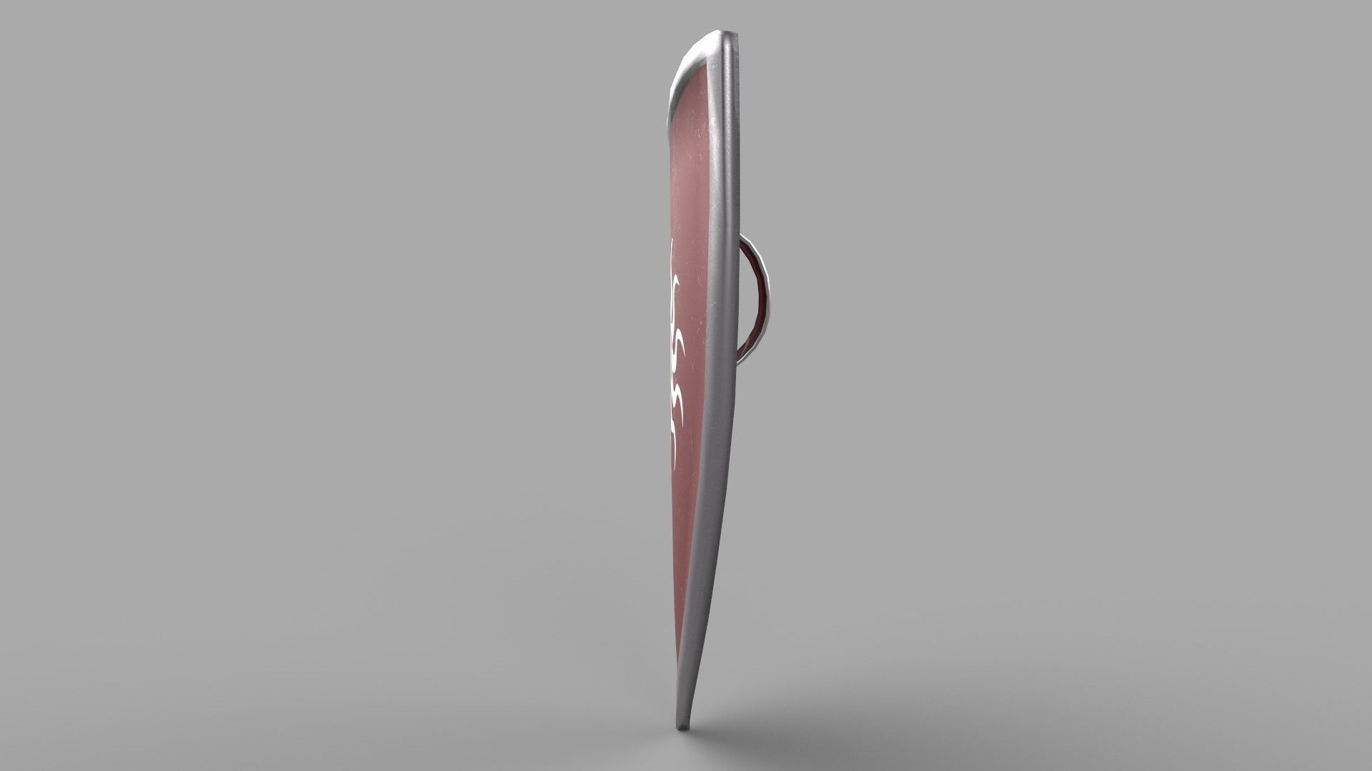 Shield surfboard Low-poly 3D model_1