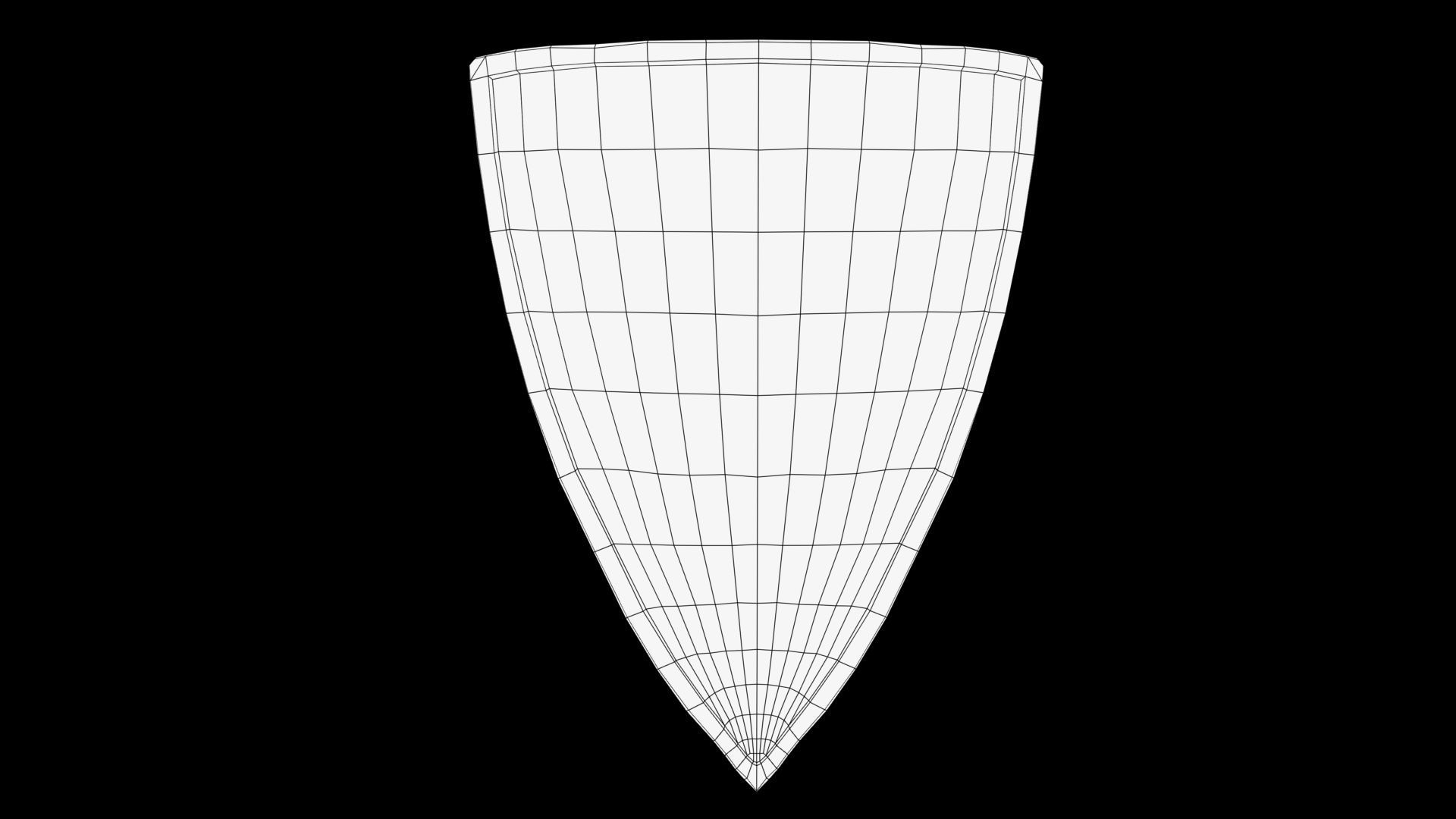 Shield surfboard Low-poly 3D model_9