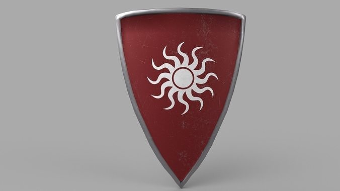 Shield surfboard Low-poly 3D model