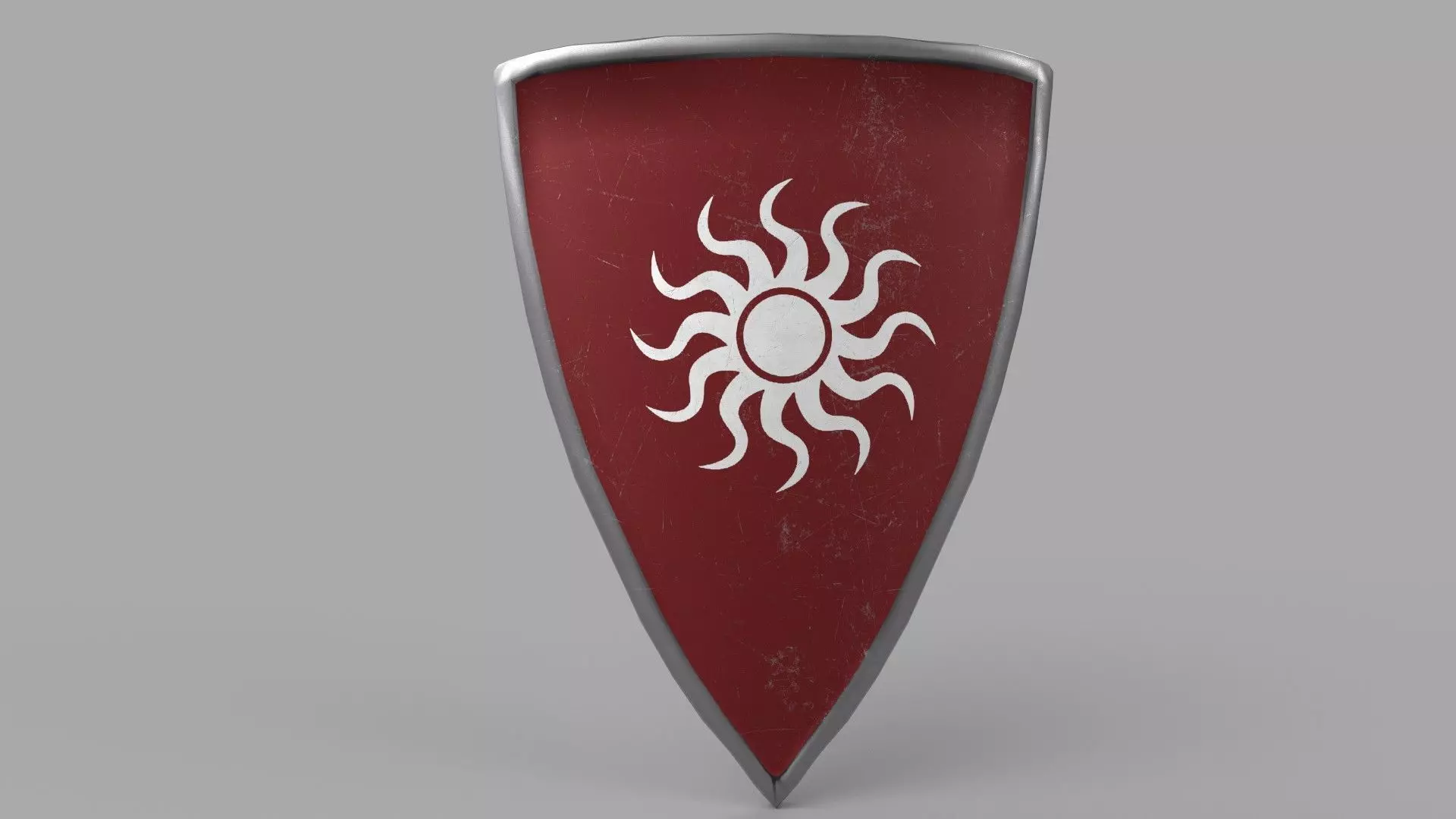Shield surfboard Low-poly 3D model_0