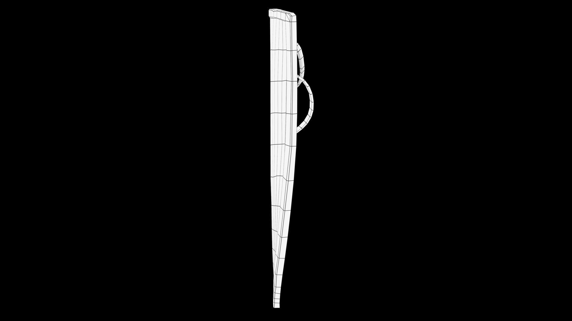 Shield surfboard Low-poly 3D model_8
